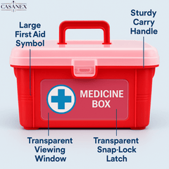 Premium Medicine Organizer Box – Durable Medicine Kit & Storage Box for Home and Travel