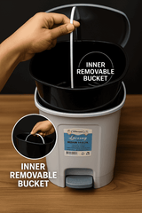 Pedal Dustbin – 14 Litre Capacity | Strong & Hygienic Foot-Operated Trash Bin